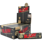 Raw King Size Slim Black Rolling Paper 50 ct.