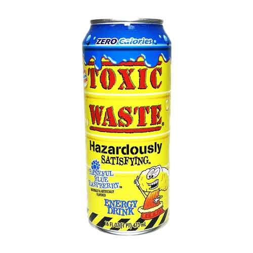 blue-berry TOXIC WASTE - ENERGY DRINK BANEFUL BLUE RASPBERRY 4 ct - Image 1