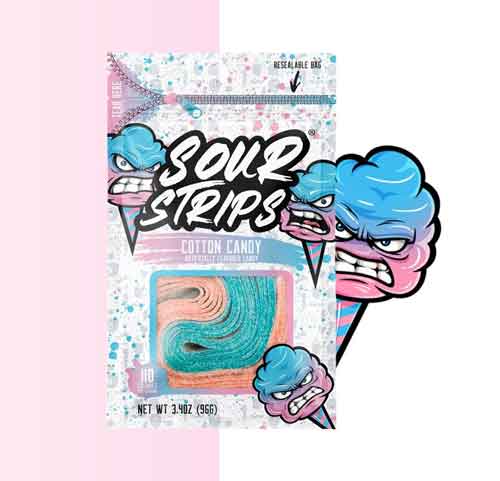 cooton-candy Sour Strips Cotton Candy - Image 1