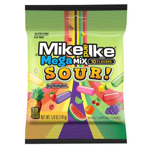 mega-mix-sour-bags MIKE AND IKE MEGA MIX SOUR PEG BAG 5 OZ. 12 CT - Image 1