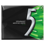 5 Sugar-free Rain Tingling Spearmint Gum 10 ct