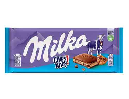 milka-chips-ahoy-100g Milka Chips Ahoy Chocolate Bar 100g - Image 1