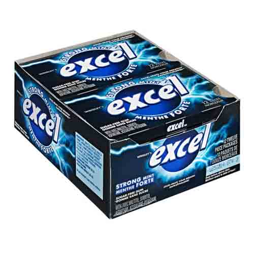 Excel-Sugar-free-Strong-Mint-Gum Excel Sugar-free Strong Mint Gum 12 packs of 12 - Image 1