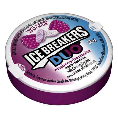Ice-Breakers-Duo-Raspberry-Mints Ice Breakers Duo Raspberry Mints 6 × 36 g - Image 1
