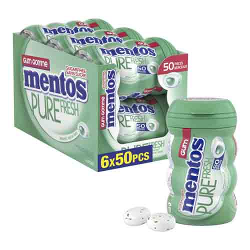 Mentos-Spearmint-Gum Mentos Spearmint Gum 6 × 50 pieces - Image 1